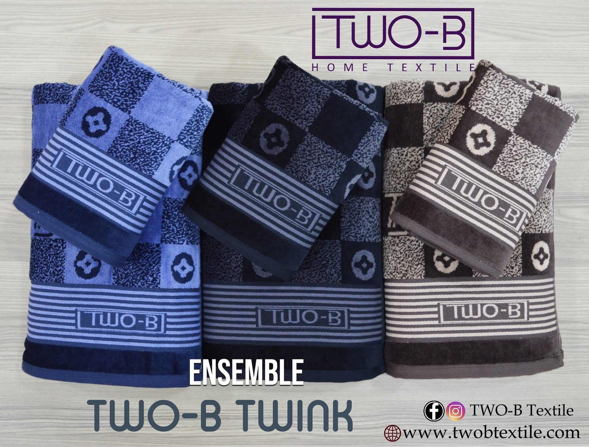 TOWEL SET - SERVIETTE ENSEMBLE TWO-BE